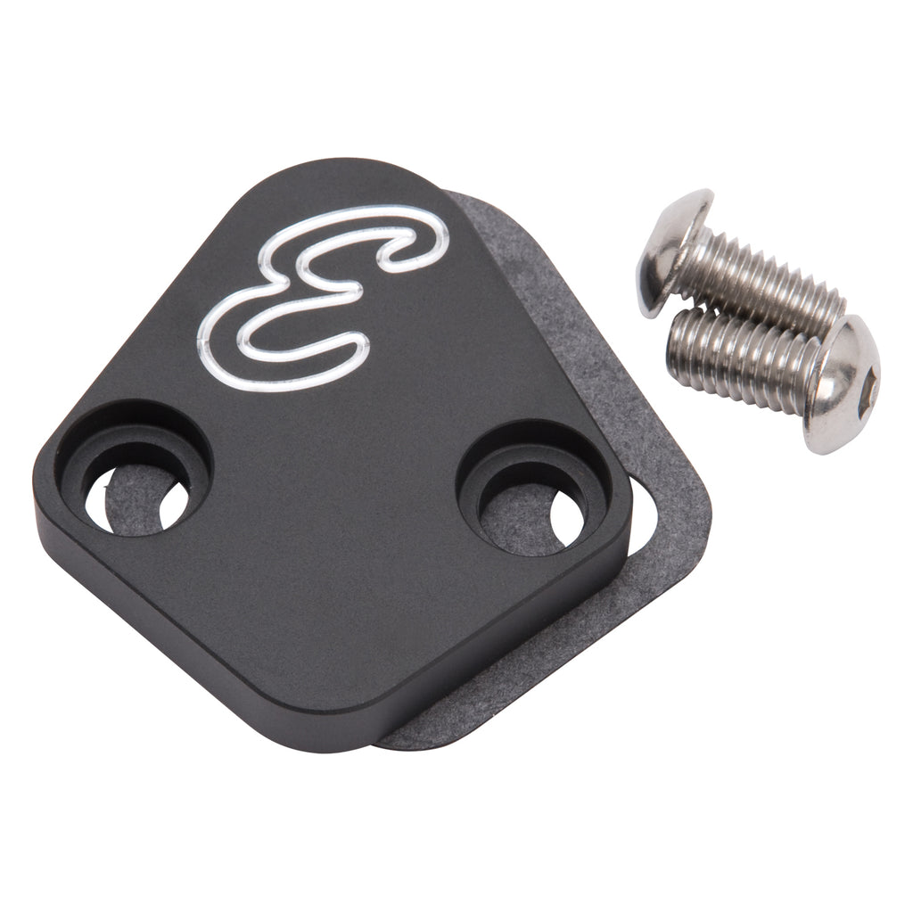 Edelbrock 4021 Fuel Pump Block-Off Plates for Big-Block Chevy for Select Chevrolet Bel Air, Chevrolet Biscayne, Chevrolet Blazer, Chevrolet Brookwood, Chevrolet C10, Chevrolet C10 Pickup, Chevrolet C10 Suburban, Chevrolet C20, Chevrolet C20 Pickup,