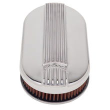 Load image into Gallery viewer, Edelbrock 4115 Classic Series Polished Small Oval Air Cleaner for Single 4-bbl Carb