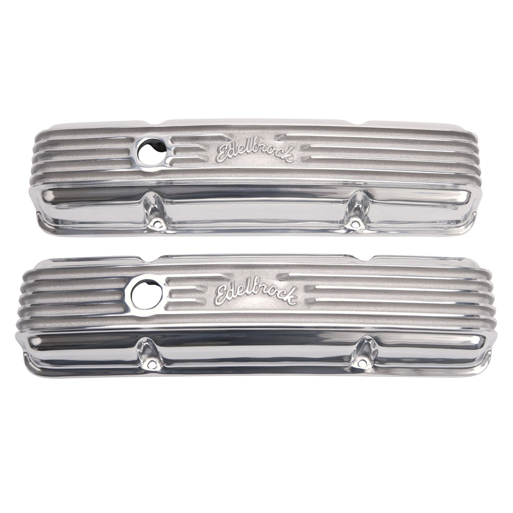 Edelbrock 4143 Classic Series Valve Cover for Chevy 262-400 V8 1959-86