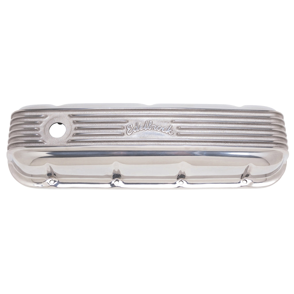Edelbrock 4185 Classic Series Valve Cover for Chevy Big-Block V8 1965 & Later for Select Chevrolet Bel Air, Chevrolet Biscayne, Chevrolet Blazer, Chevrolet Brookwood, Chevrolet C10, Chevrolet C10 Pickup, Chevrolet C10 Suburban, Chevrolet C20, Chevrolet
