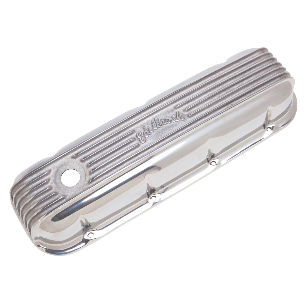 Edelbrock 4185 Classic Series Valve Cover for Chevy Big-Block V8 1965 & Later for Select Chevrolet Bel Air, Chevrolet Biscayne, Chevrolet Blazer, Chevrolet Brookwood, Chevrolet C10, Chevrolet C10 Pickup, Chevrolet C10 Suburban, Chevrolet C20, Chevrolet