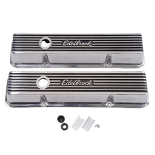 Load image into Gallery viewer, Edelbrock 4262 Elite II Valve Covers for Chevy 262-400 V8 1959-86. for Select Buick Century, Buick LeSabre, Buick Regal, Buick Skylark, Chevrolet Bel Air, Chevrolet Biscayne, Chevrolet Blazer, Chevrolet Brookwood, Chevrolet C10, Chevrolet C10 Pickup,