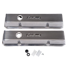 Load image into Gallery viewer, Edelbrock 4263 Elite II Valve Covers for Chevy 262-400 V8 1959-86. for Select Buick Century, Buick LeSabre, Buick Regal, Buick Skylark, Chevrolet Bel Air, Chevrolet Biscayne, Chevrolet Blazer, Chevrolet Brookwood, Chevrolet C10, Chevrolet C10 Pickup,