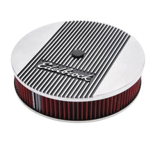 Load image into Gallery viewer, Edelbrock 4266 Elite 2 Series Polished 14" Round Air Cleaner - 3" Pro-Flo Element (Deep Flange)