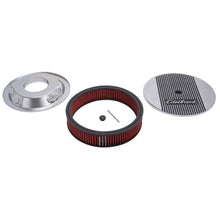 Load image into Gallery viewer, Edelbrock 4266 Elite 2 Series Polished 14" Round Air Cleaner - 3" Pro-Flo Element (Deep Flange)