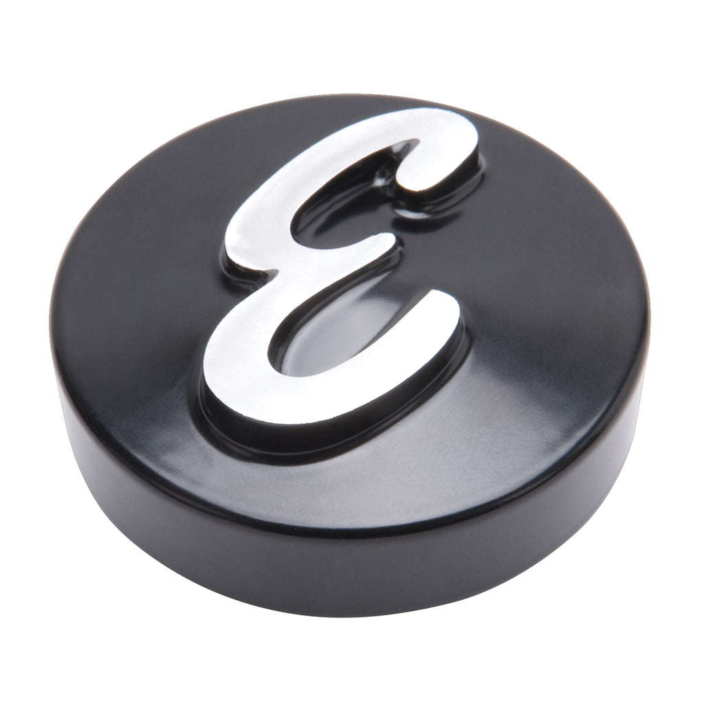 Edelbrock 4271 E Logo Black Anodized Nut (Machined "E") for Pro-Flo Unv. 14" Round Air Cleaners