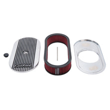 Load image into Gallery viewer, Edelbrock 4273 Elite 2 Series Polished Oval Air Cleaner for Single 4-bbl Carb - 2.5" Element