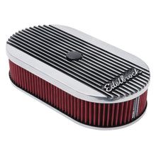 Load image into Gallery viewer, Edelbrock 4273 Elite 2 Series Polished Oval Air Cleaner for Single 4-bbl Carb - 2.5" Element