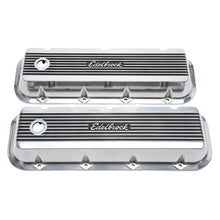 Load image into Gallery viewer, Edelbrock 4275 Elite II Valve Covers for Chevy Big-Block V8 1965 &amp; Later. for Select Chevrolet Bel Air, Chevrolet Biscayne, Chevrolet Blazer, Chevrolet Brookwood, Chevrolet C10, Chevrolet C10 Pickup, Chevrolet C10 Suburban, Chevrolet C20, Chevrolet C20