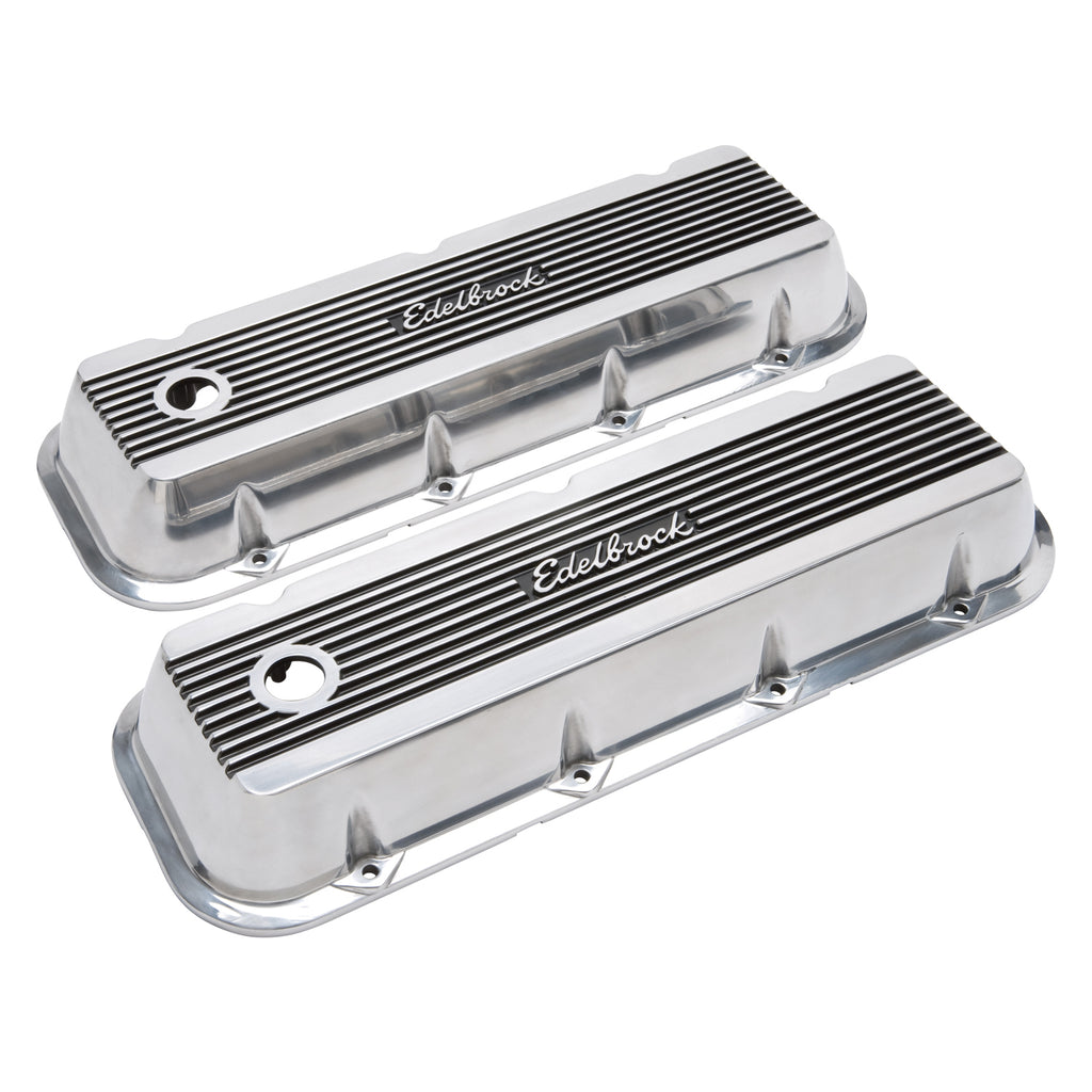Edelbrock 4275 Elite II Valve Covers for Chevy Big-Block V8 1965 & Later. for Select Chevrolet Bel Air, Chevrolet Biscayne, Chevrolet Blazer, Chevrolet Brookwood, Chevrolet C10, Chevrolet C10 Pickup, Chevrolet C10 Suburban, Chevrolet C20, Chevrolet C20