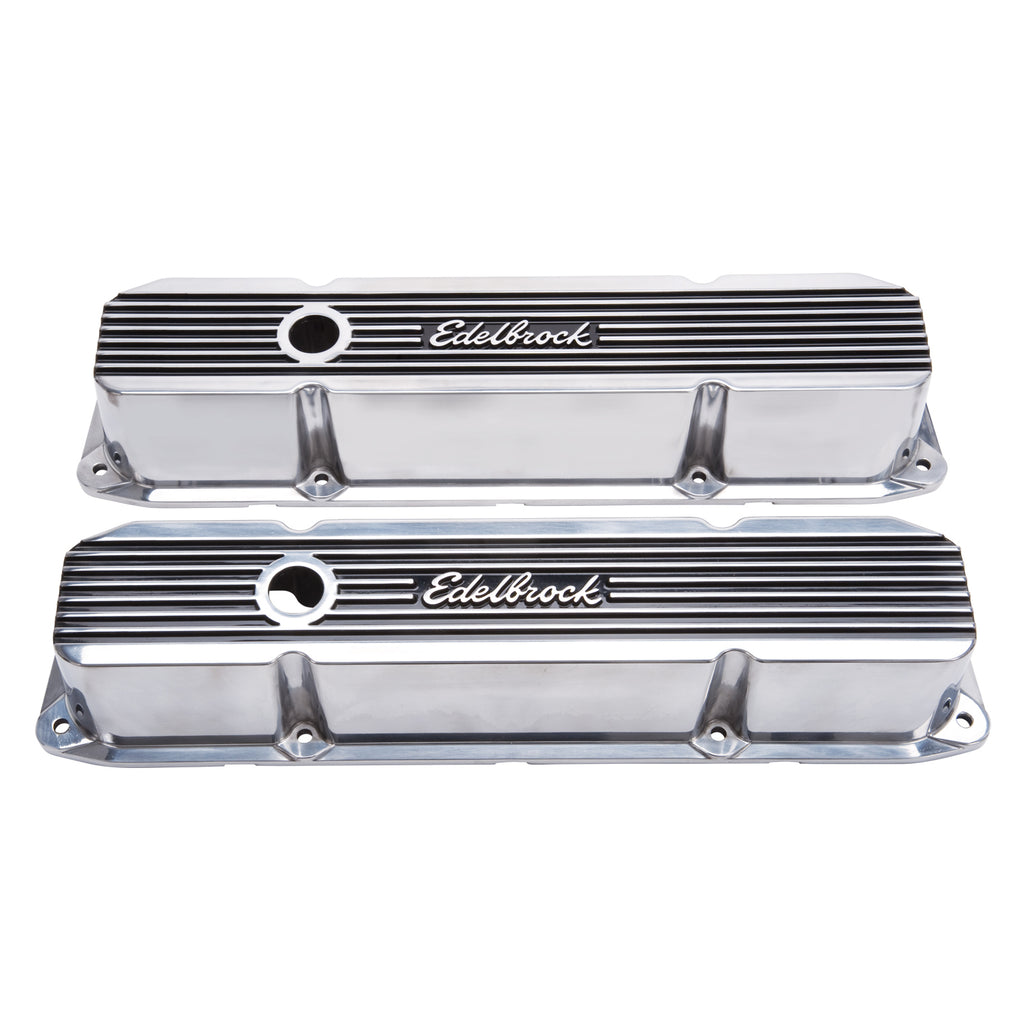 Edelbrock 4276 Elite II Valve Covers for Chrysler Big-Block 383/440 for Select Bristol 411, Chrysler 300, Chrysler Cordoba, Chrysler Imperial, Chrysler New Yorker, Chrysler Newport, Chrysler Saratoga, Chrysler Town & Country, Chrysler Windsor, DeSoto