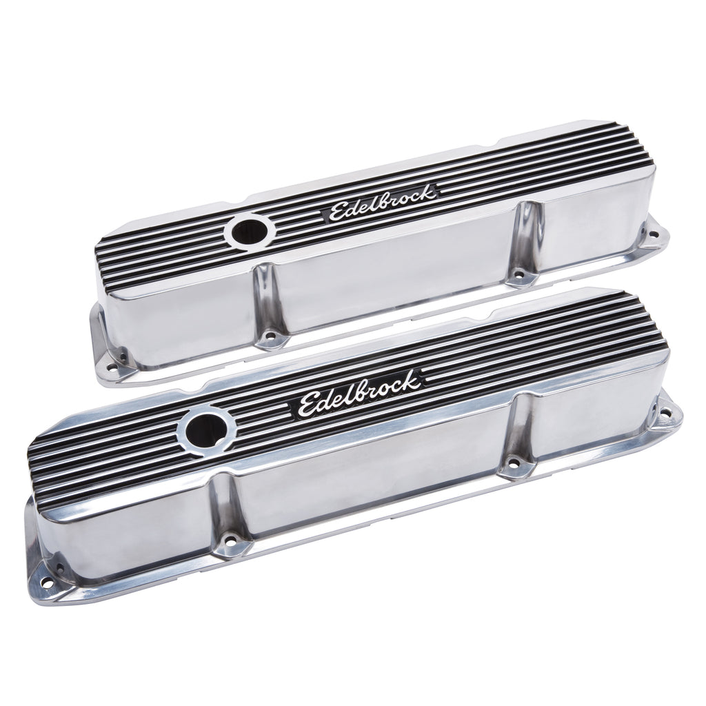 Edelbrock 4276 Elite II Valve Covers for Chrysler Big-Block 383/440 for Select Bristol 411, Chrysler 300, Chrysler Cordoba, Chrysler Imperial, Chrysler New Yorker, Chrysler Newport, Chrysler Saratoga, Chrysler Town & Country, Chrysler Windsor, DeSoto