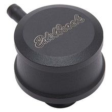 Load image into Gallery viewer, Edelbrock 4406 Round Push-in Breather Look PCV Billet Aluminum - Black