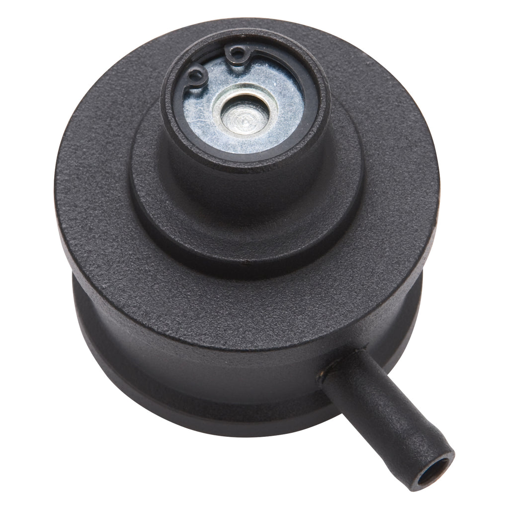 Edelbrock 4406 Round Push-in Breather Look PCV Billet Aluminum - Black