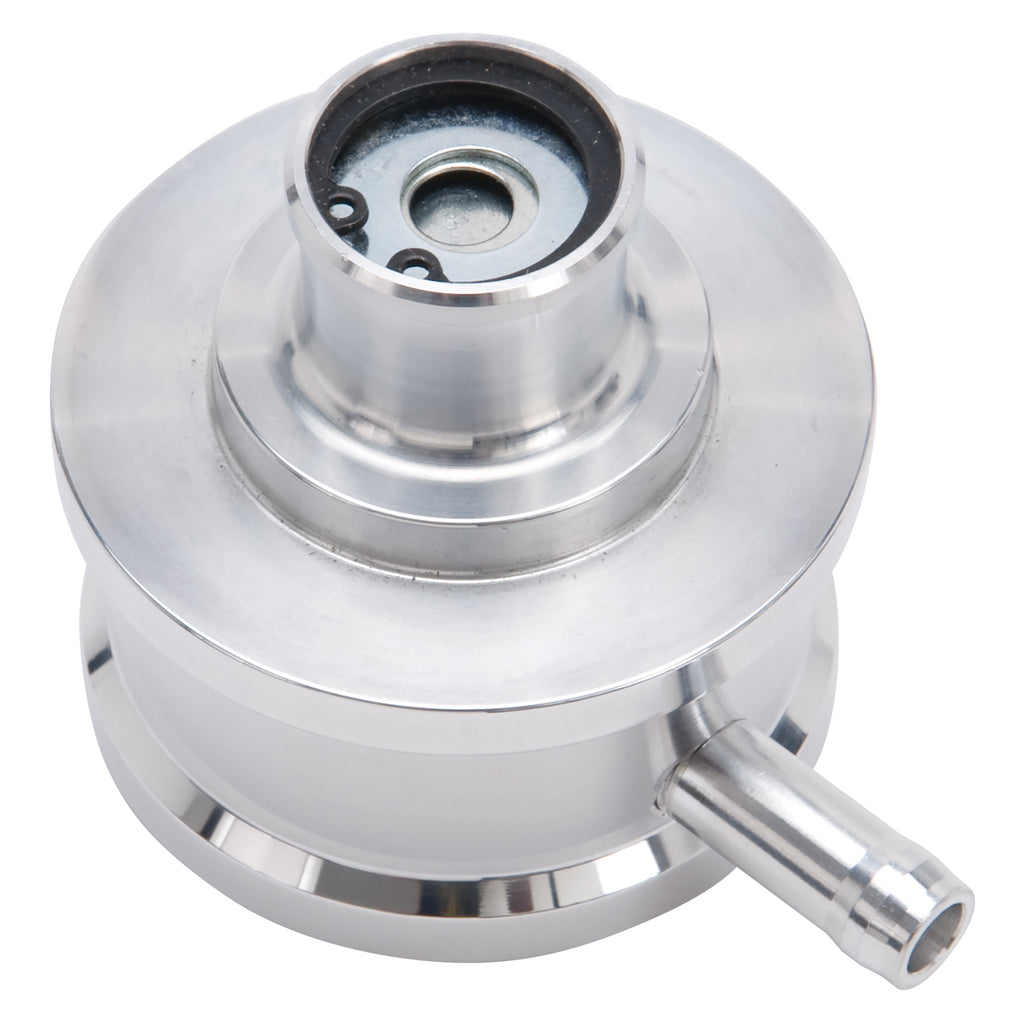 Edelbrock 4407 Round Push-in Breather Look PCV Billet Aluminum Polished