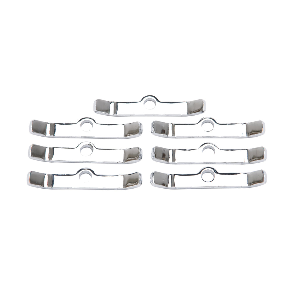 Edelbrock 4414 Hold-Down Tab Kits for Big-Block Chevy 5" long (Qty 7) for Select Chevrolet Bel Air, Chevrolet Biscayne, Chevrolet Blazer, Chevrolet Brookwood, Chevrolet C10, Chevrolet C10 Pickup, Chevrolet C10 Suburban, Chevrolet C20, Chevrolet C20