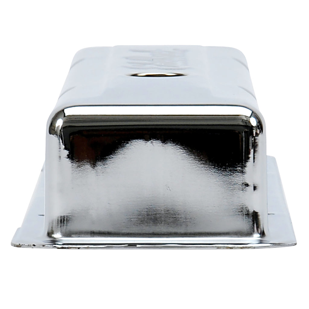 Edelbrock 4449 Signature Series Valve Covers, Chrome, Low Profile, Chevrolet 262-400, '59-'86 for Select Buick Century, Buick LeSabre, Buick Regal, Buick Skylark, Chevrolet Bel Air, Chevrolet Biscayne, Chevrolet Blazer, Chevrolet Brookwood, Chevrolet