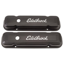 Load image into Gallery viewer, Edelbrock 4453 Signature Series Valve Covers, Black, Low Profile, Pontiac 301-455 V8, '62-'79