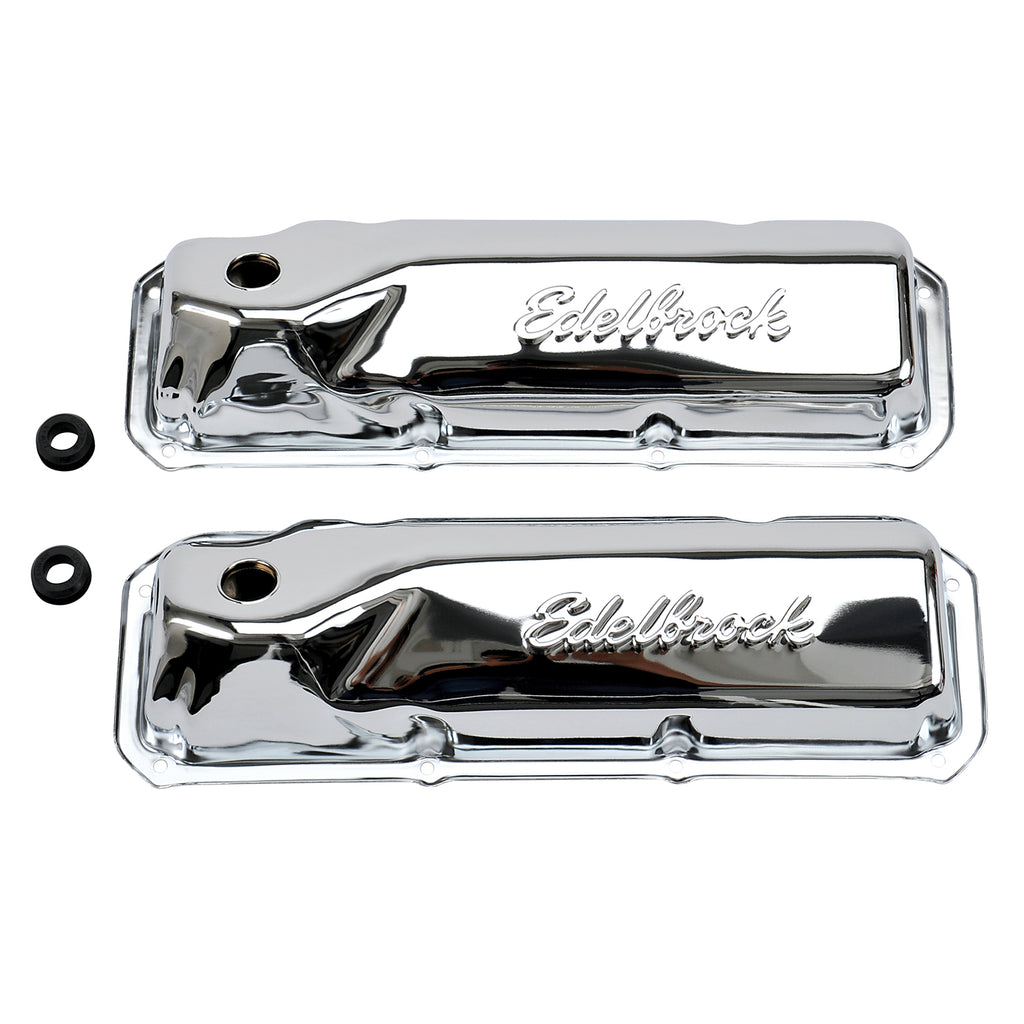 Edelbrock 4461 Signature Series Valve Covers for Ford 351M-400 and 351C V8 for Select Ford Bronco, Ford Country Sedan, Ford Country Squire, Ford Custom, Ford Custom 500, Ford E-250 Econoline, Ford E-250 Econoline Club Wagon, Ford E-350 Econoline, Ford
