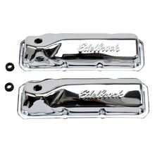 Load image into Gallery viewer, Edelbrock 4461 Signature Series Valve Covers for Ford 351M-400 and 351C V8 for Select Ford Bronco, Ford Country Sedan, Ford Country Squire, Ford Custom, Ford Custom 500, Ford E-250 Econoline, Ford E-250 Econoline Club Wagon, Ford E-350 Econoline, Ford