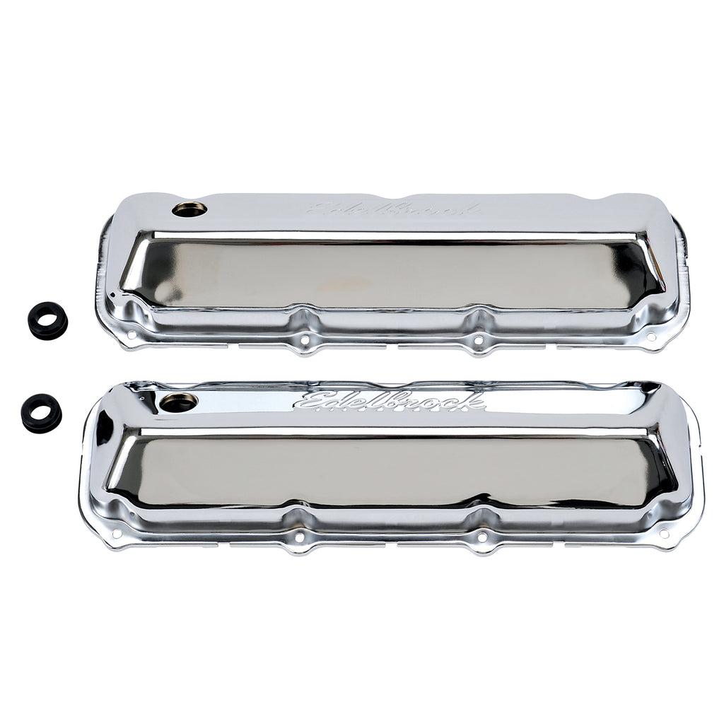Edelbrock 4463 Signature Series Valve Covers for Ford 429/460 V8 for Select Ford Country Sedan, Ford Country Squire, Ford Custom, Ford Custom 500, Ford E-100 Econoline, Ford E-250 Econoline, Ford E-250 Econoline Club Wagon, Ford E-350 Econoline, Ford