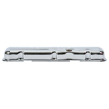 Load image into Gallery viewer, Edelbrock 4480 Signature Series Valve Covers, Chrome, Low Profile, Chevrolet 396-502, '65-Later for Select Chevrolet Bel Air, Chevrolet Biscayne, Chevrolet Blazer, Chevrolet Brookwood, Chevrolet C10, Chevrolet C10 Pickup, Chevrolet C10 Suburban,