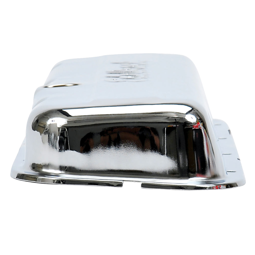 Edelbrock 4480 Signature Series Valve Covers, Chrome, Low Profile, Chevrolet 396-502, '65-Later for Select Chevrolet Bel Air, Chevrolet Biscayne, Chevrolet Blazer, Chevrolet Brookwood, Chevrolet C10, Chevrolet C10 Pickup, Chevrolet C10 Suburban,