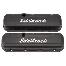 Load image into Gallery viewer, Edelbrock 4483 Signature Series Valve Covers, Black, Low Profile, Chevrolet 396-502, '65-Later