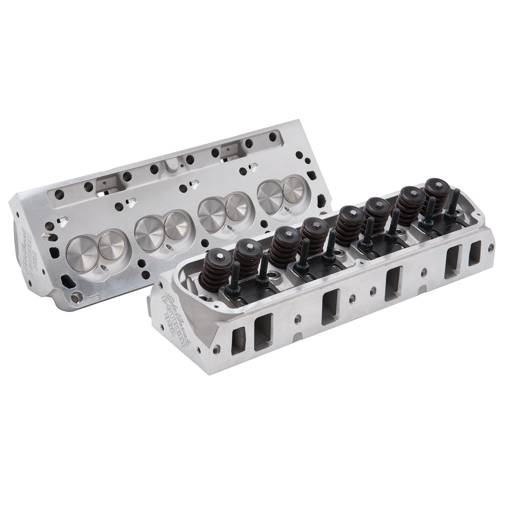 Edelbrock 5023 Small-Block Ford E-Street Cylinder Heads 1.90" for Select AC Shelby Cobra, Ford 300, Ford Bronco, Ford Country Sedan, Ford Country Squire, Ford Custom, Ford Custom 500, Ford E-100 Econoline, Ford E-100 Econoline Club Wagon, Ford E-150