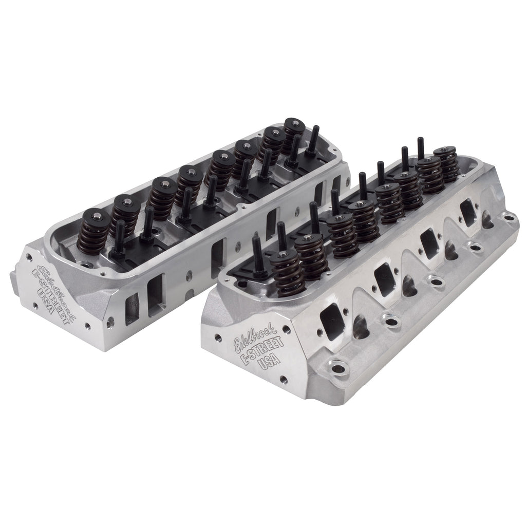 Edelbrock 5025 Small-Block Ford E-Street Cylinder Heads 2.02" for Select AC Shelby Cobra, Ford 300, Ford Bronco, Ford Country Sedan, Ford Country Squire, Ford Custom, Ford Custom 500, Ford E-100 Econoline, Ford E-100 Econoline Club Wagon, Ford E-150