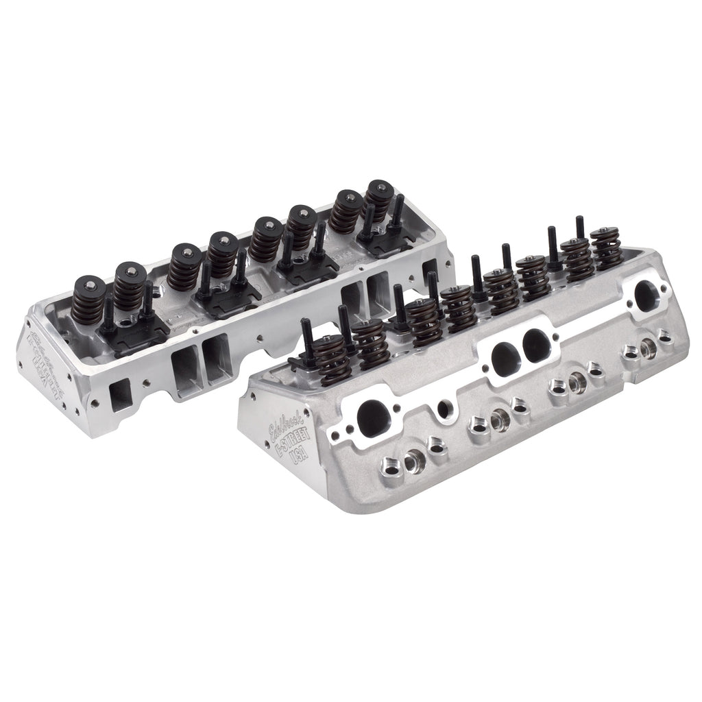 Edelbrock 5089 Small-Block Chevy E-Street Cylinder Heads 64cc for Select Avanti II, Buick Century, Buick Commercial Chassis, Buick LeSabre, Buick Regal, Buick Roadmaster, Buick Skylark, Checker Aerobus, Checker Deluxe, Checker Marathon, Checker Taxicab,