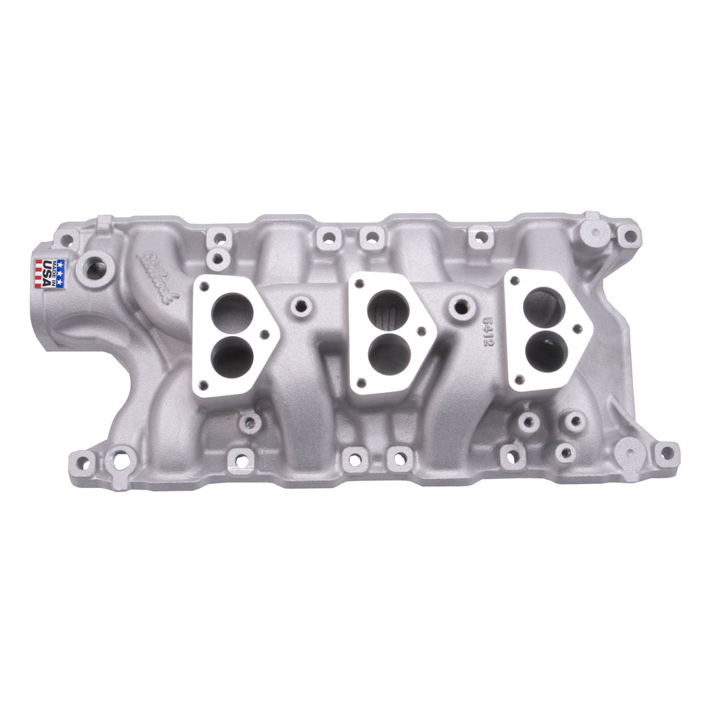 Edelbrock 5412 Engine Intake Manifold for Select AC Shelby Cobra, DeTomaso Mangusta, Ford 300, Ford Bronco, Ford Country Sedan, Ford Country Squire, Ford Custom, Ford Custom 500, Ford E-100 Econoline, Ford E-100 Econoline Club Wagon, Ford E-150