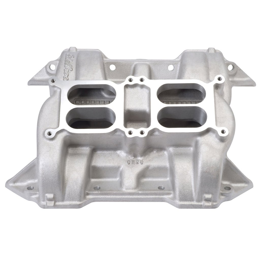 Edelbrock 5440 CH-28 Chrysler Big Block RB Dual-Quad Intake Manifold for Select Chrysler 300, Chrysler Imperial, Chrysler New Yorker, Chrysler Newport, Chrysler Town & Country, Dodge 330, Dodge 440, Dodge 880, Dodge B100 Van, Dodge B200 Van, Dodge
