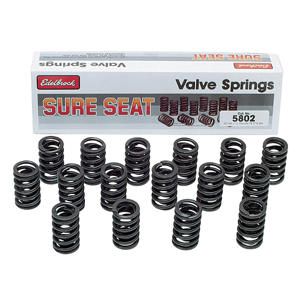 Edelbrock 5802 Sure Seat Valve Springs for Chevy 262-400 V8 1957-95 for Select Avanti II, Buick Century, Buick Commercial Chassis, Buick LeSabre, Buick Regal, Buick Roadmaster, Buick Skylark, Cadillac Brougham, Cadillac Commercial Chassis, Cadillac