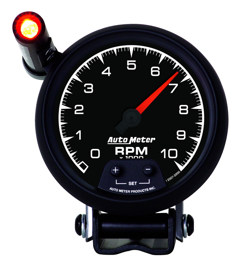 AutoMeter 5990 GAUGE, TACHOMETER, 3 3/4", 10K RPM, PEDESTAL W/ EXT. QUICK-LITE, ES
