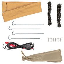 Load image into Gallery viewer, Aluminum-Awning-Kit-W-Light-8.2Ft-X-8.2Ft-Includes-Light-Installed