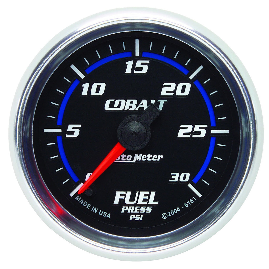 AutoMeter 6161 GAUGE, FUEL PRESSURE, 2 1/16", 30PSI, DIGITAL STEPPER MOTOR, COBALT