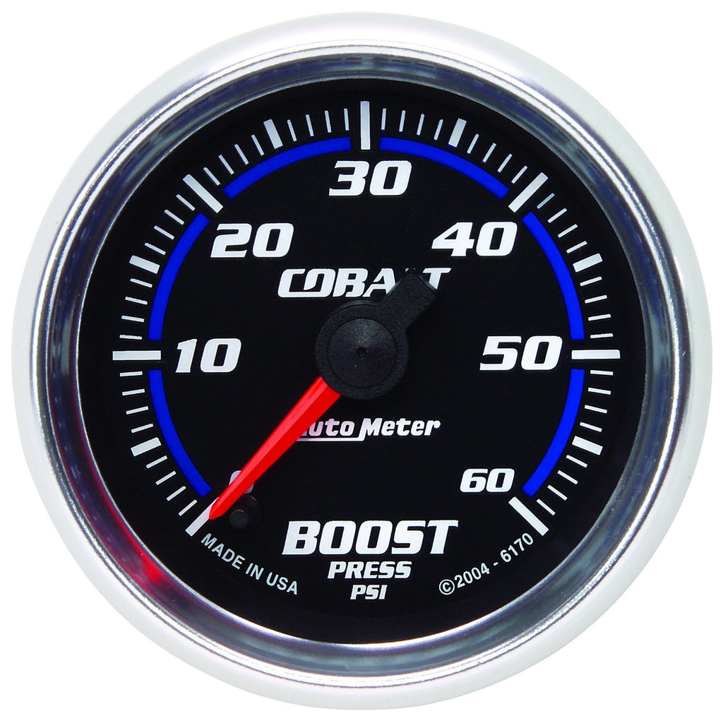AutoMeter 6170 GAUGE, BOOST, 2 1/16", 60PSI, DIGITAL STEPPER MOTOR, COBALT