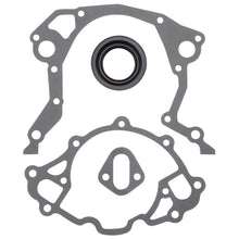 Load image into Gallery viewer, Edelbrock 6991 Front Timing Cover Gasket Set #6991 For Small-Block Ford, With Front Seal for Select Ford 300, Ford Bronco, Ford Country Sedan, Ford Country Squire, Ford Custom, Ford Custom 500, Ford E-100 Econoline, Ford E-100 Econoline Club Wagon, Ford