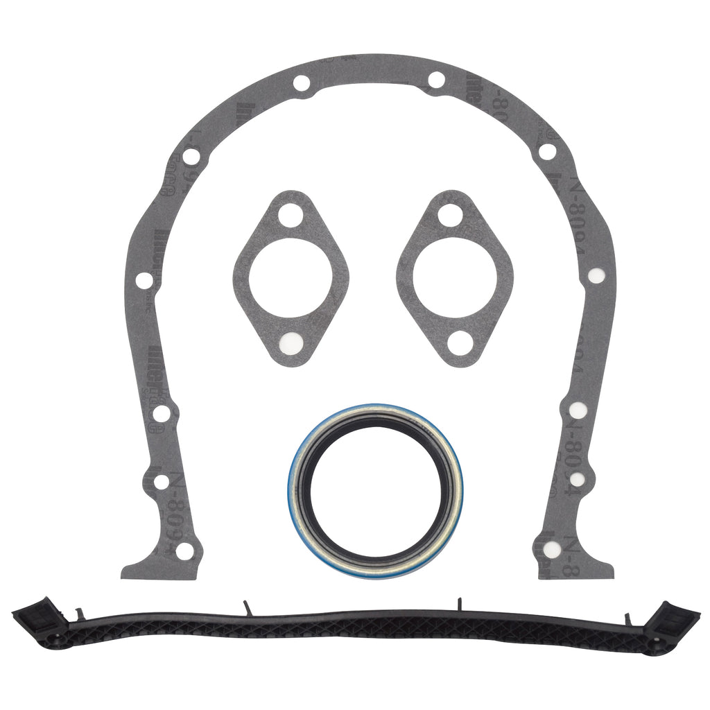 Edelbrock 6998 Front Timing Cover Gasket Set #6998 For Big-Block Chevy, With Front Seal for Select Chevrolet Bel Air, Chevrolet Biscayne, Chevrolet Blazer, Chevrolet Brookwood, Chevrolet C10, Chevrolet C10 Pickup, Chevrolet C10 Suburban, Chevrolet C20,