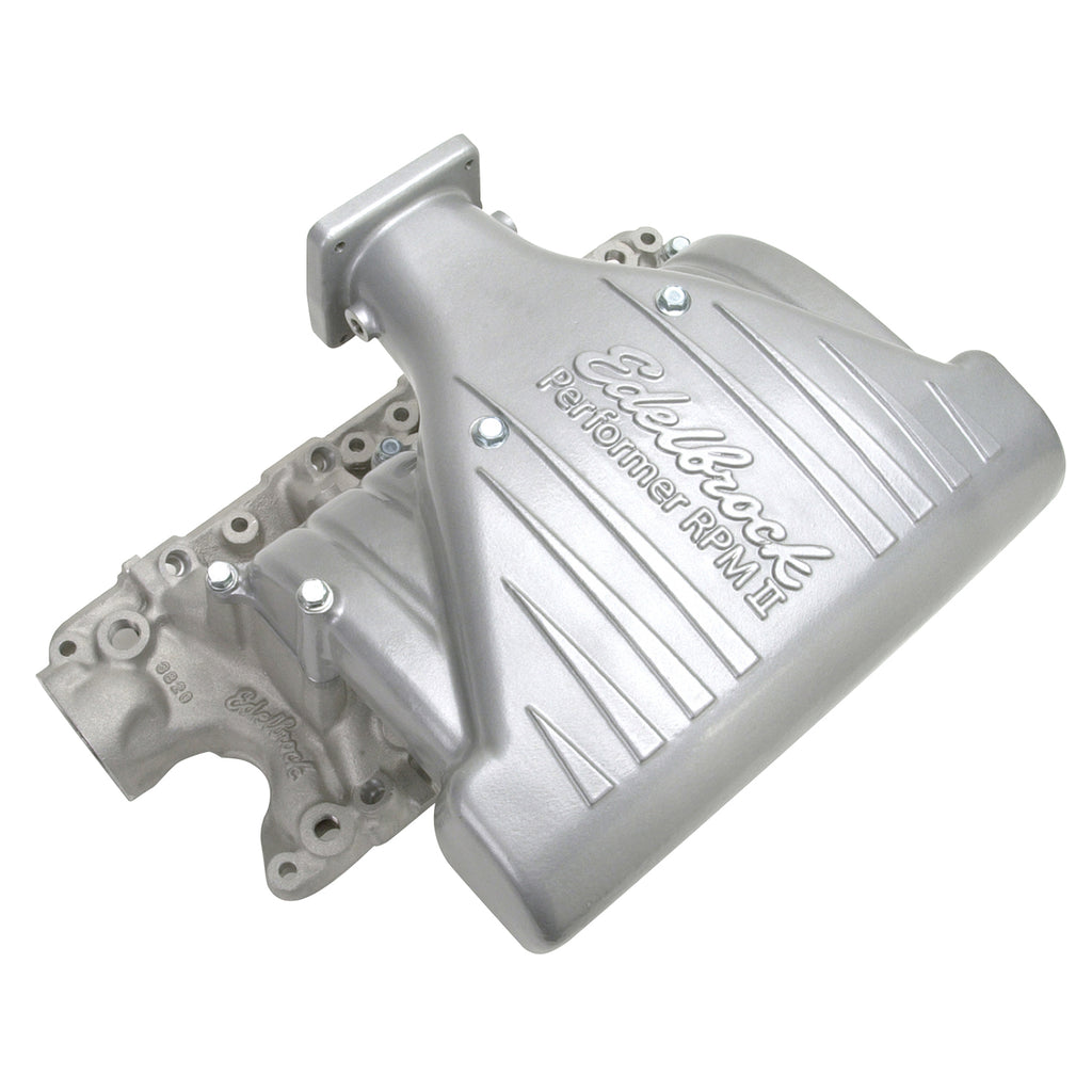 Edelbrock 7123 Performer RPM II Intake Manifold #7123 For 5.0L Small-Block Ford, Satin Finish for Select Ford Mustang