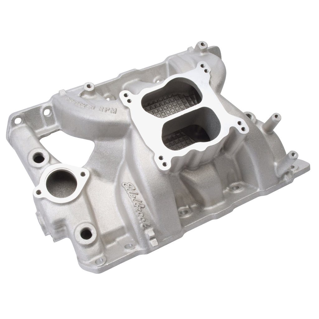 Edelbrock 7156 Performer RPM Pontiac 326-455 Intake Manifold for Select Buick LeSabre, Oldsmobile 98, Oldsmobile Custom Cruiser, Oldsmobile Delta 88, Pontiac Acadian, Pontiac Bonneville, Pontiac Catalina, Pontiac Executive, Pontiac Firebird, Pontiac GTO,