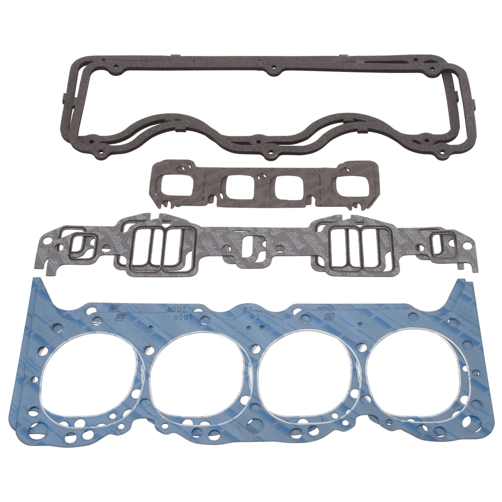 Edelbrock 7378 Engine Gasket Set (Head / Inake / Exhaust / Valve Cover) for Chevrolet for Select Chevrolet Bel Air, Chevrolet Biscayne, Chevrolet Brookwood, Chevrolet C20 Pickup, Chevrolet C30 Pickup, Chevrolet Del Ray, Chevrolet El Camino, Chevrolet