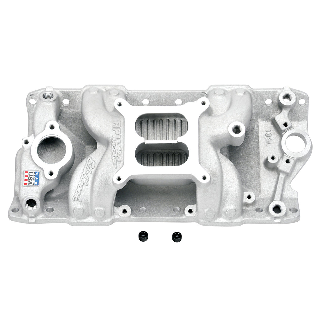 Edelbrock 7501 Performer RPM Small Block Chevy AIR-Gap Intake Manifold for Select Avanti II, Buick Century, Buick LeSabre, Buick Regal, Buick Skylark, Checker Aerobus, Checker Deluxe, Checker Marathon, Checker Taxicab, Chevrolet 3B, Chevrolet 3C,