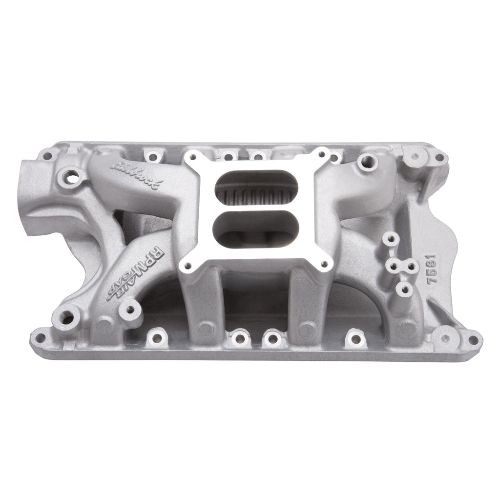 Edelbrock 7581 RPM Air-Gap Small Block Ford 351W Intake Manifold for Select Bricklin SV-1, DeTomaso Pantera, Ford Bronco, Ford Country Sedan, Ford Country Squire, Ford Custom, Ford Custom 500, Ford E-100 Econoline, Ford E-100 Econoline Club Wagon, Ford