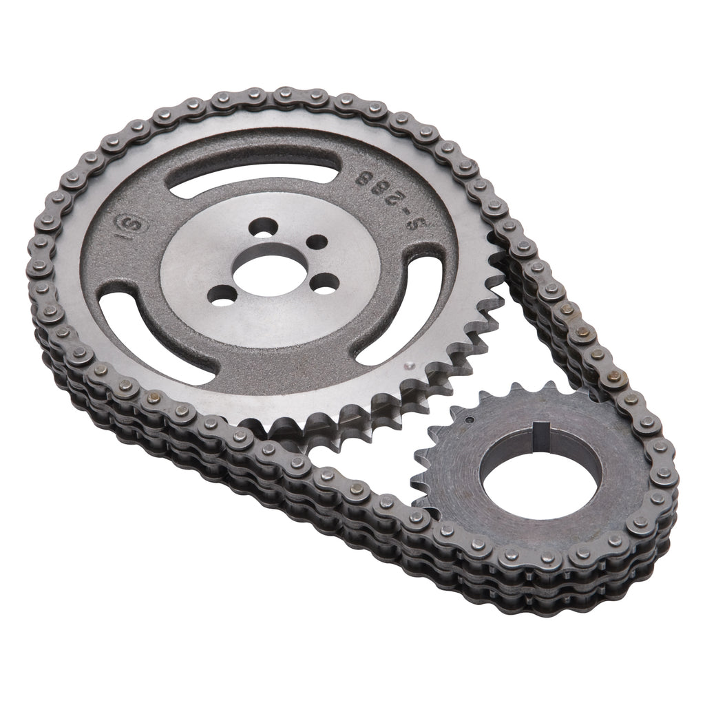 Edelbrock 7802 Performer-Link Adjustable True-Roller Timing Chain Set for Select Buick Century, Buick LeSabre, Buick Regal, Buick Skylark, Chevrolet Astro, Chevrolet Bel Air, Chevrolet Biscayne, Chevrolet Blazer, Chevrolet Brookwood, Chevrolet C10,