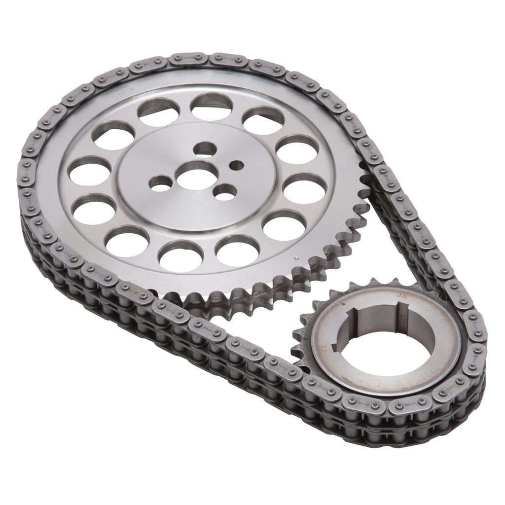Edelbrock 7805 Performer-Link Adjustable True-Roller Timing Chain Set for Select Chrysler 300, Chrysler Cordoba, Chrysler Imperial, Chrysler New Yorker, Chrysler Newport, Chrysler Town & Country, Dodge 330, Dodge 440, Dodge 880, Dodge B100 Van, Dodge