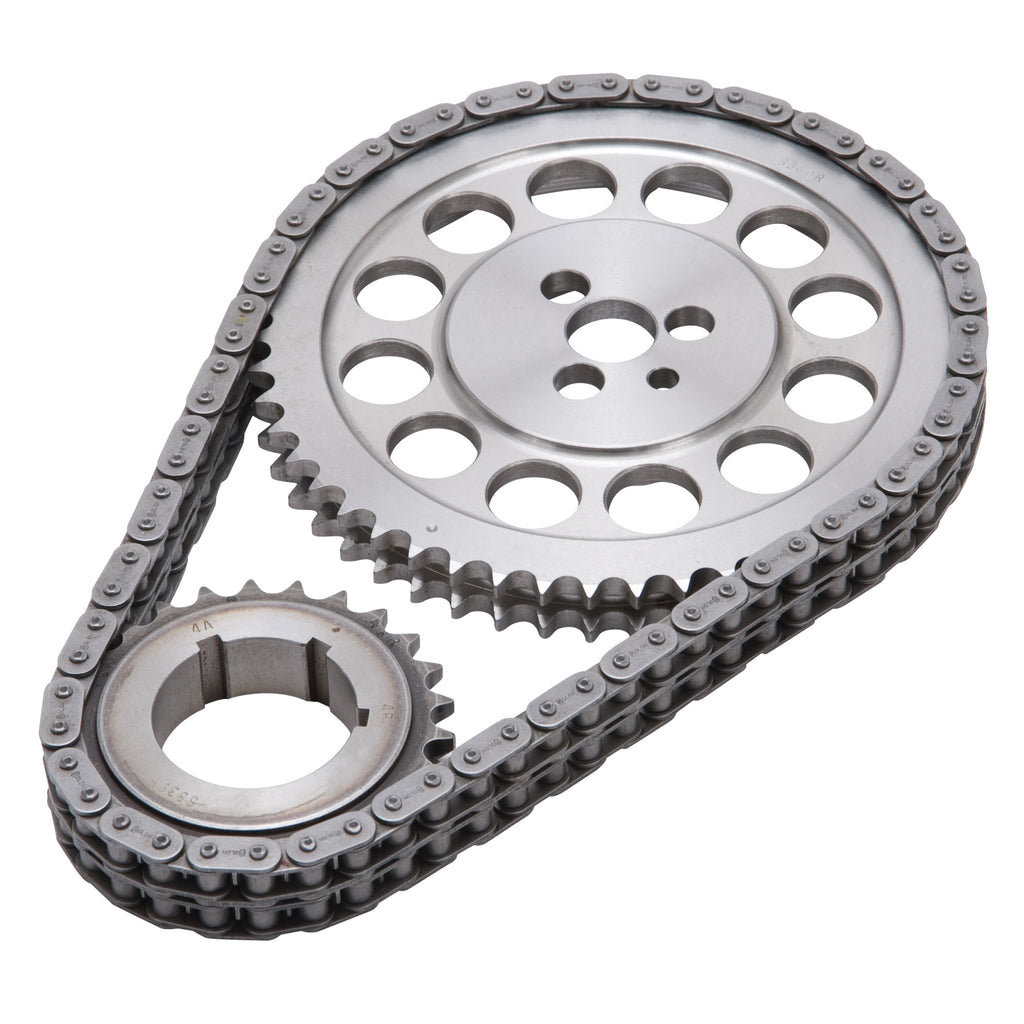 Edelbrock 7805 Performer-Link Adjustable True-Roller Timing Chain Set for Select Chrysler 300, Chrysler Cordoba, Chrysler Imperial, Chrysler New Yorker, Chrysler Newport, Chrysler Town & Country, Dodge 330, Dodge 440, Dodge 880, Dodge B100 Van, Dodge