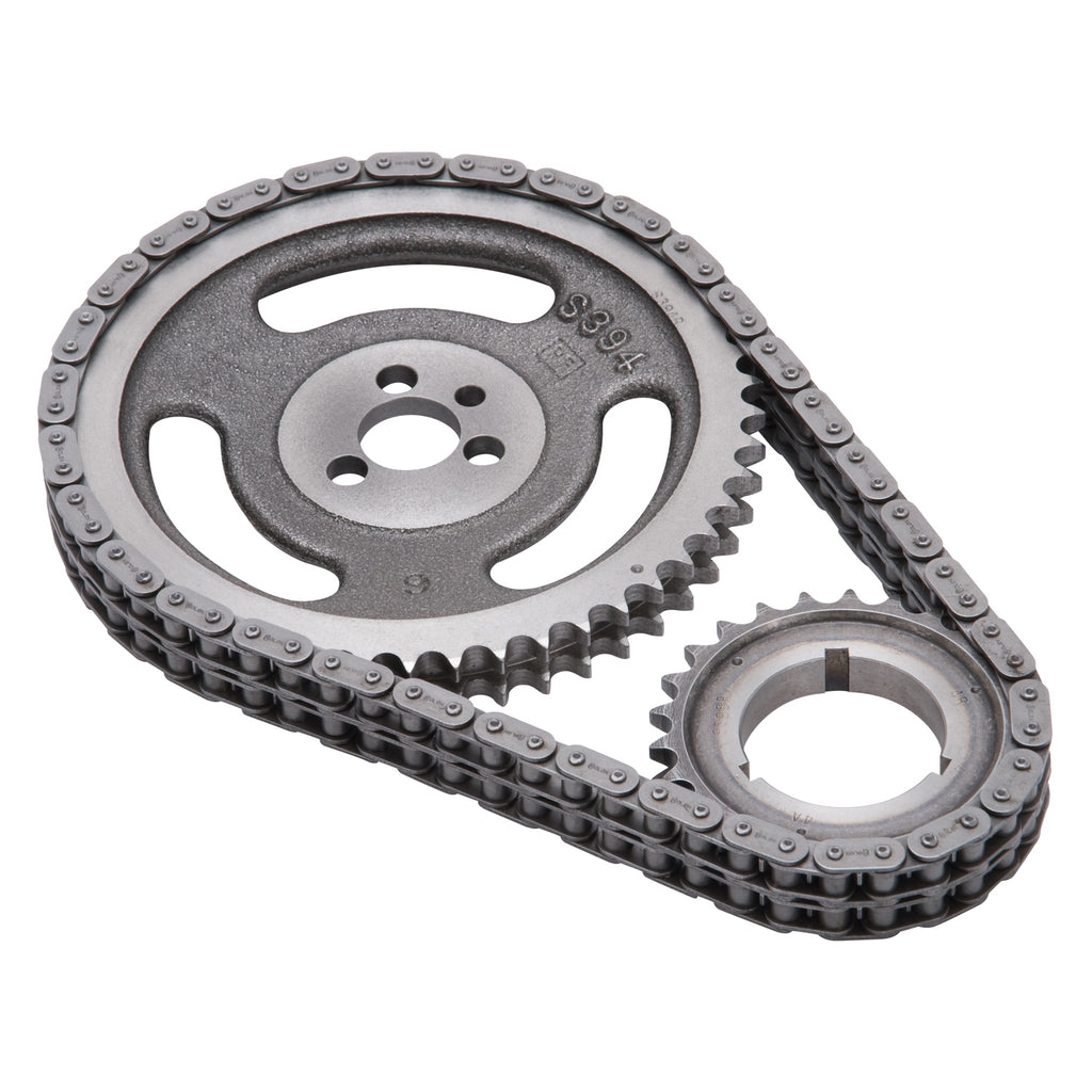 Edelbrock 7810 Performer-Link Adjustable True-Roller Timing Chain Set for Select Chevrolet Bel Air, Chevrolet Biscayne, Chevrolet Blazer, Chevrolet Brookwood, Chevrolet C10, Chevrolet C10 Pickup, Chevrolet C10 Suburban, Chevrolet C20, Chevrolet C20