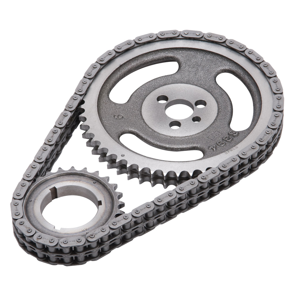 Edelbrock 7810 Performer-Link Adjustable True-Roller Timing Chain Set for Select Chevrolet Bel Air, Chevrolet Biscayne, Chevrolet Blazer, Chevrolet Brookwood, Chevrolet C10, Chevrolet C10 Pickup, Chevrolet C10 Suburban, Chevrolet C20, Chevrolet C20